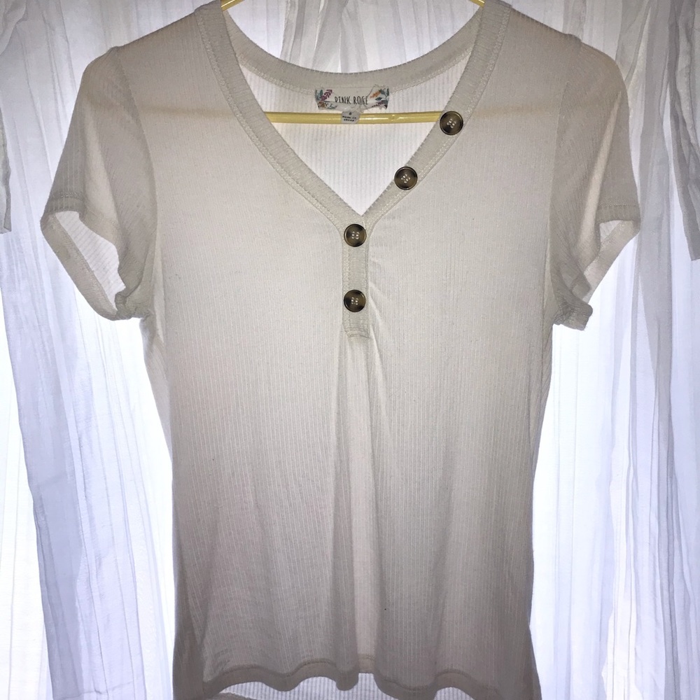 White top with buttons
